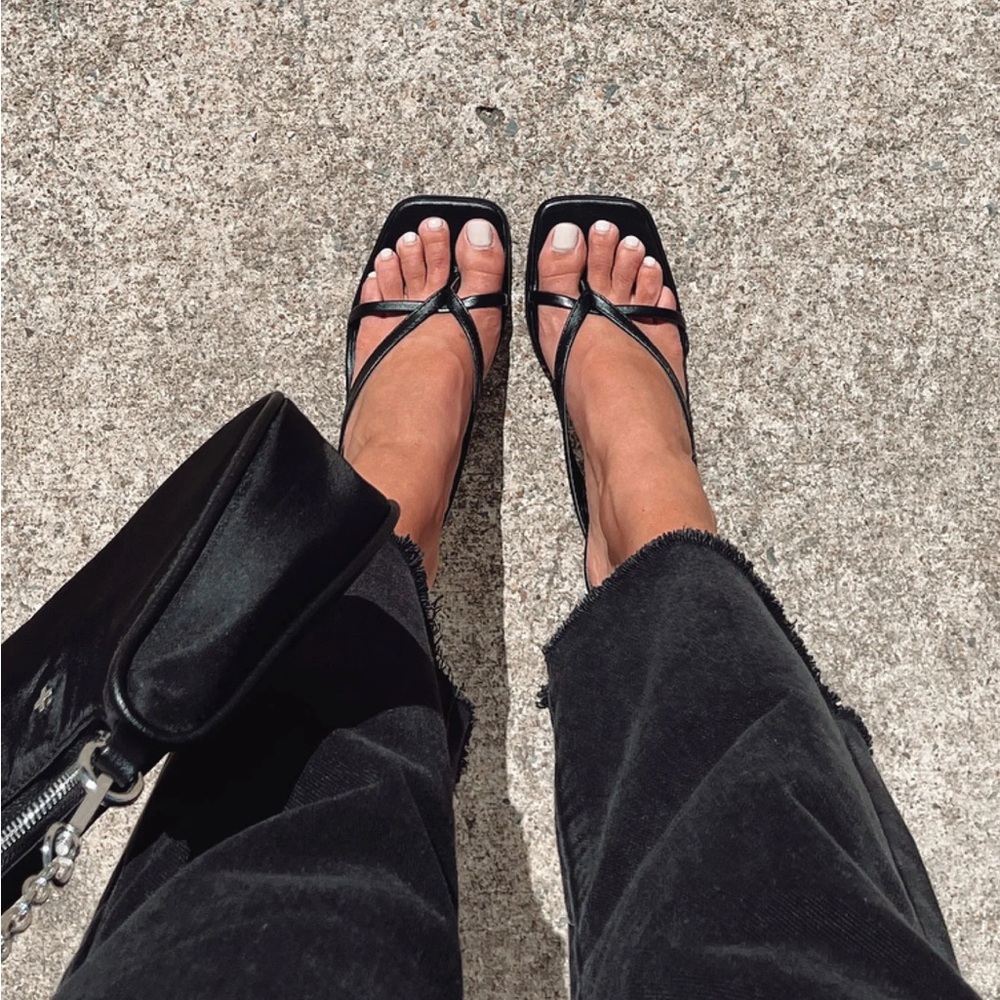 Billini Black Strappy Heels (princess polly)